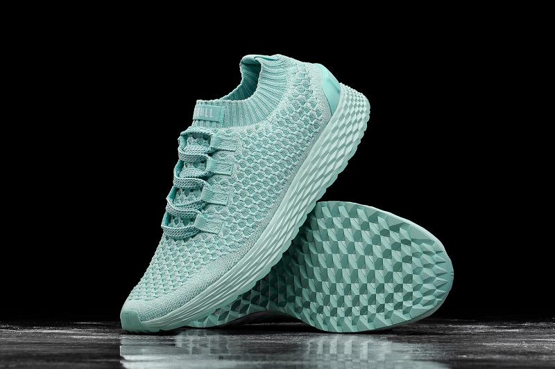 Light / Turquoise Nobull Bright Aqua Knit Runner Women's Running Shoes | CA E1711B